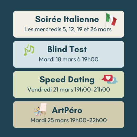 Calendrier mois de Mars