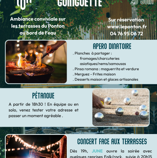 programme de la soirée guiguette