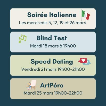Calendrier mois de Mars
